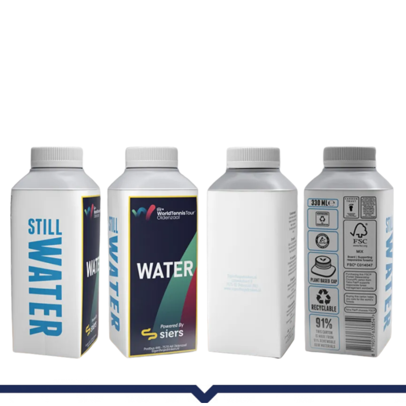 Water in pak met etiket - koolzuurvrij - 330 ml